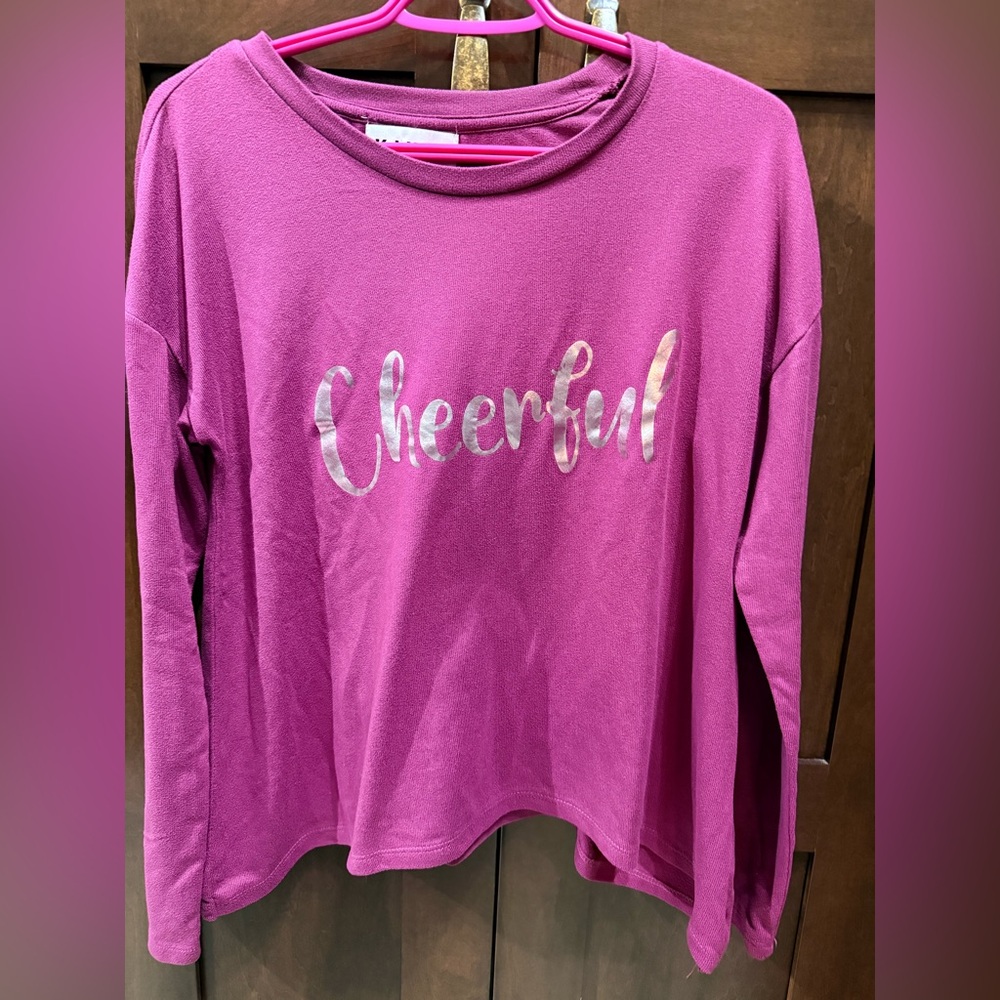 Cheerful Pink Kikit medium Long Sleeve pj top